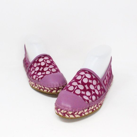 COACH #40467 Lilac Berry Cleo Espadrilles (US 6.5 EU 36.5) - Picture 1 of 9
